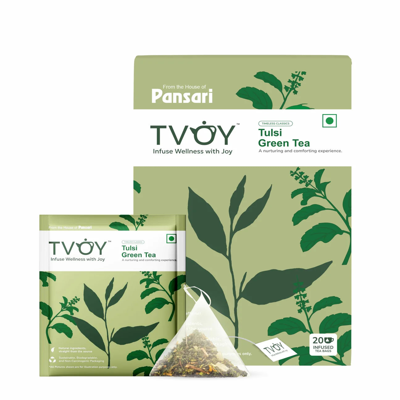 TVOY TULSI GREEN TEA (1.8G X 20)x12