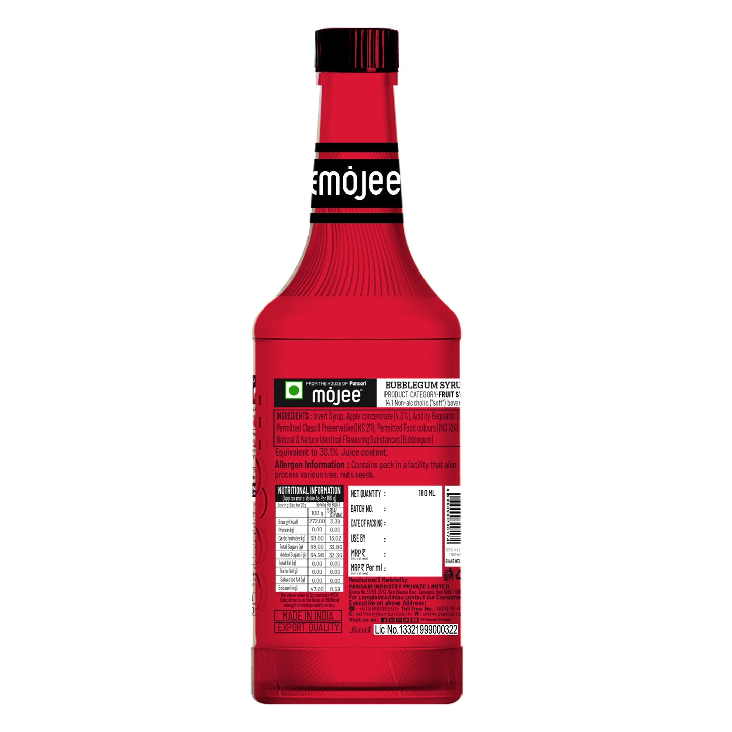 Mojee BUBBLEGUM SYRUP