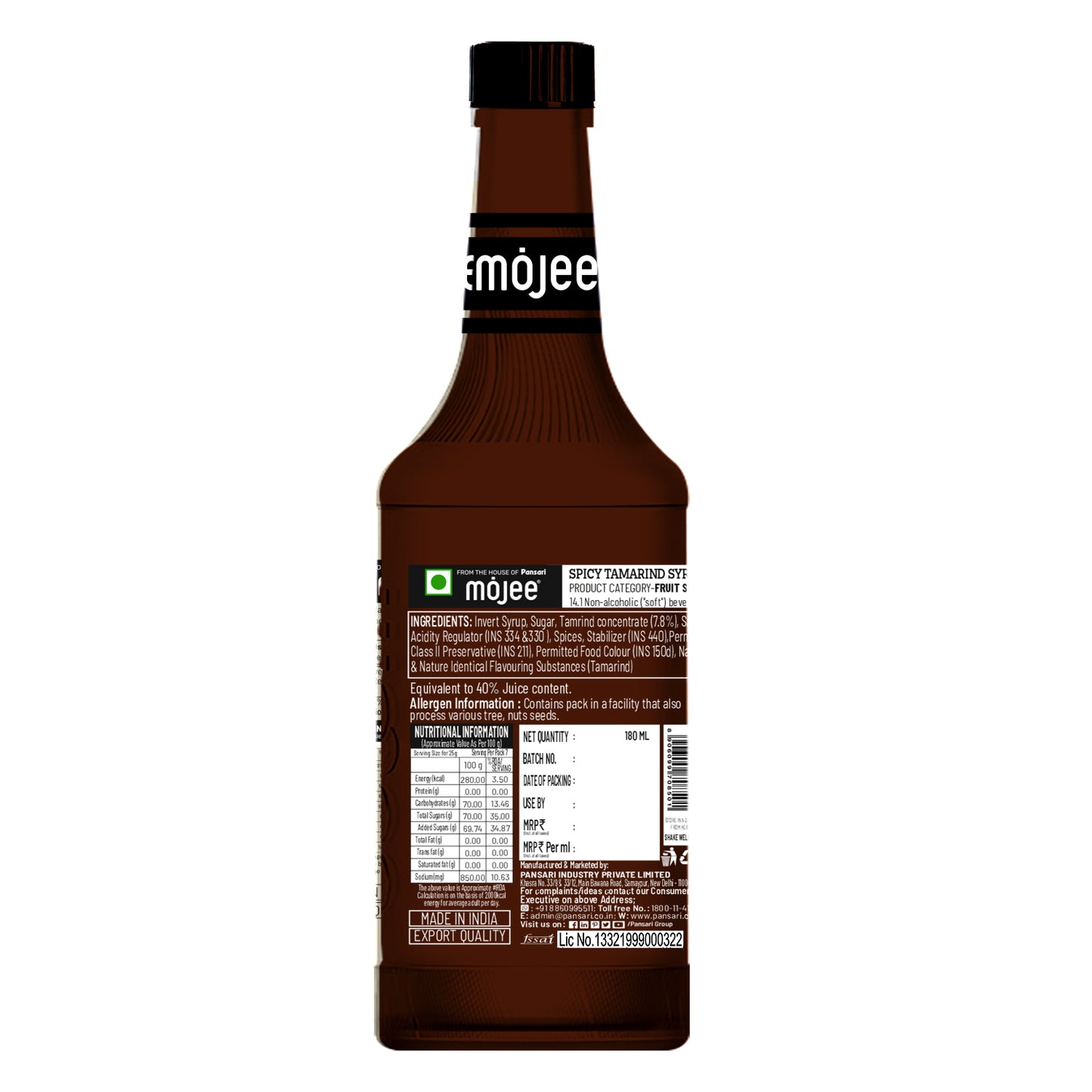 Mojee SPICY TAMARIND SYRUP