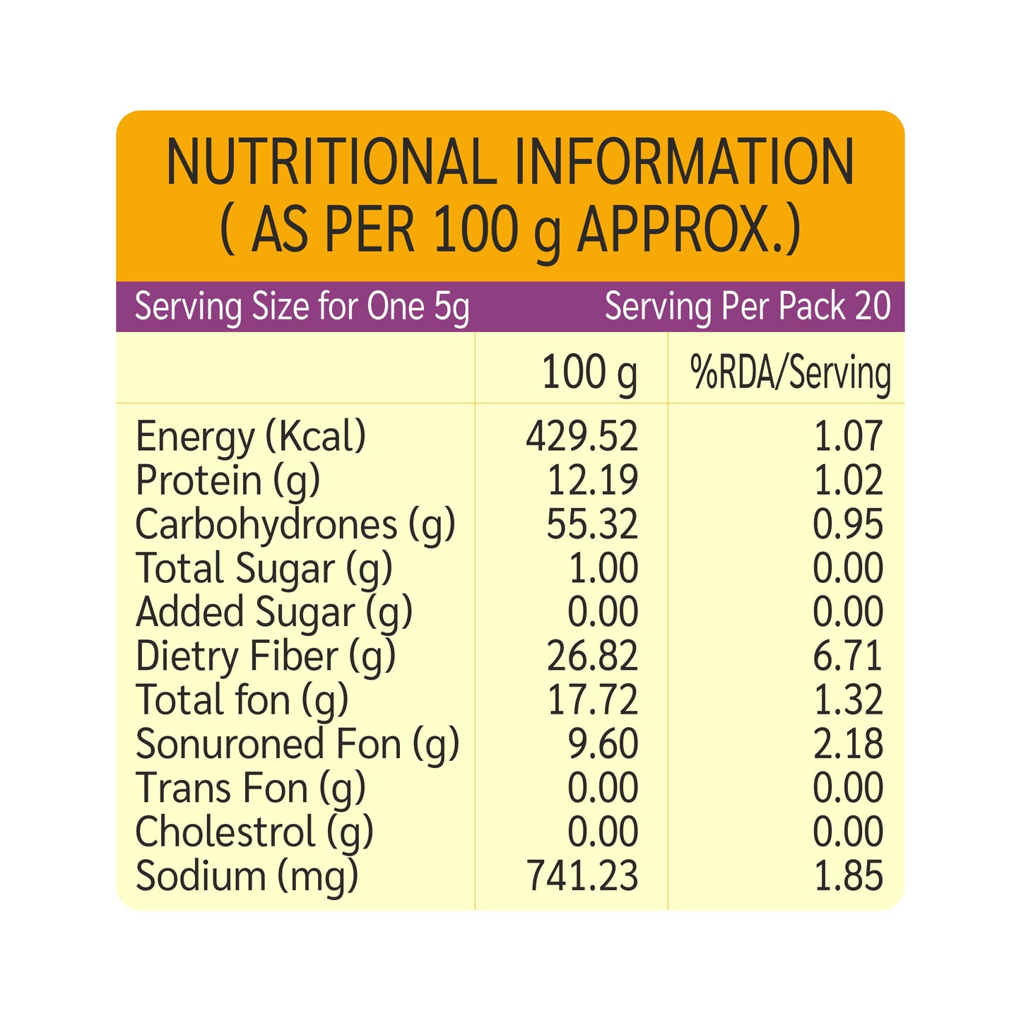 SHASHA GARAM MASALA 50g